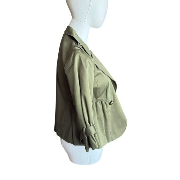 Cynthia Steffe Vintage Olive Green Military Style Blazer Jacket Women’s XS - Picture 3 of 6